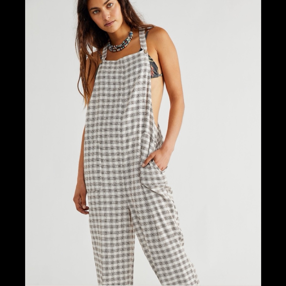 2X 🎉Host Pick 🎉 😊 NEW Free People Gingham One-Piece PERFECT FOR COACHELLA!!!! - Picture 2 of 6